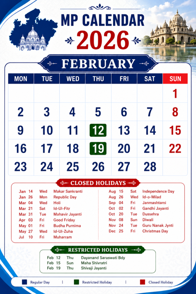 MP Calendar 2026 February