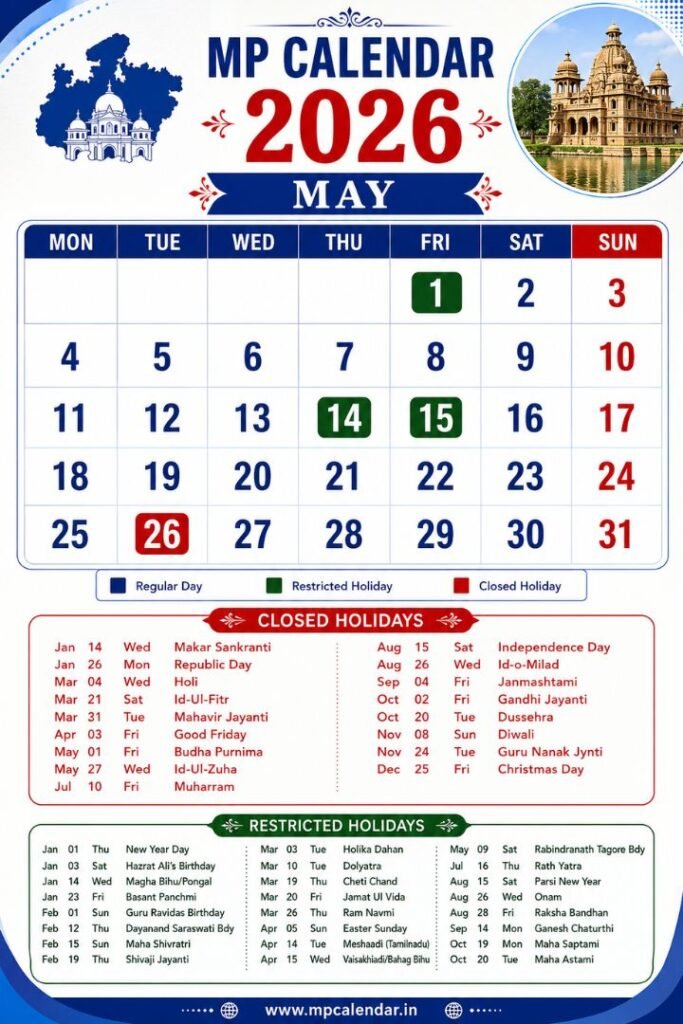 MP Calendar 2026 May