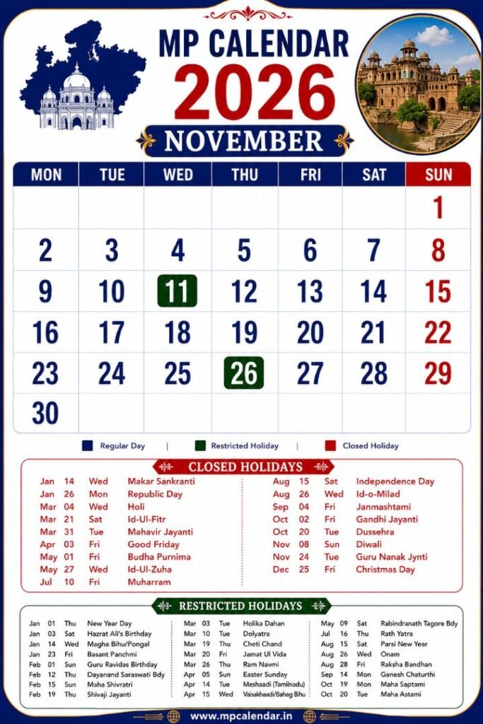 MP Calendar 2026 November